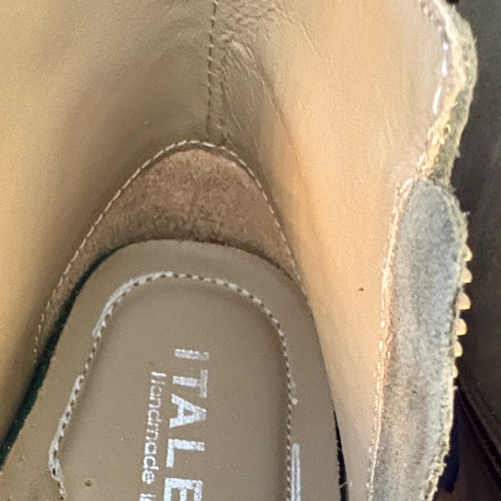 Italeau Women's Olive Suede Ankle Boots- Weatherproof & Handmade in Italy - Picture 14 of 14